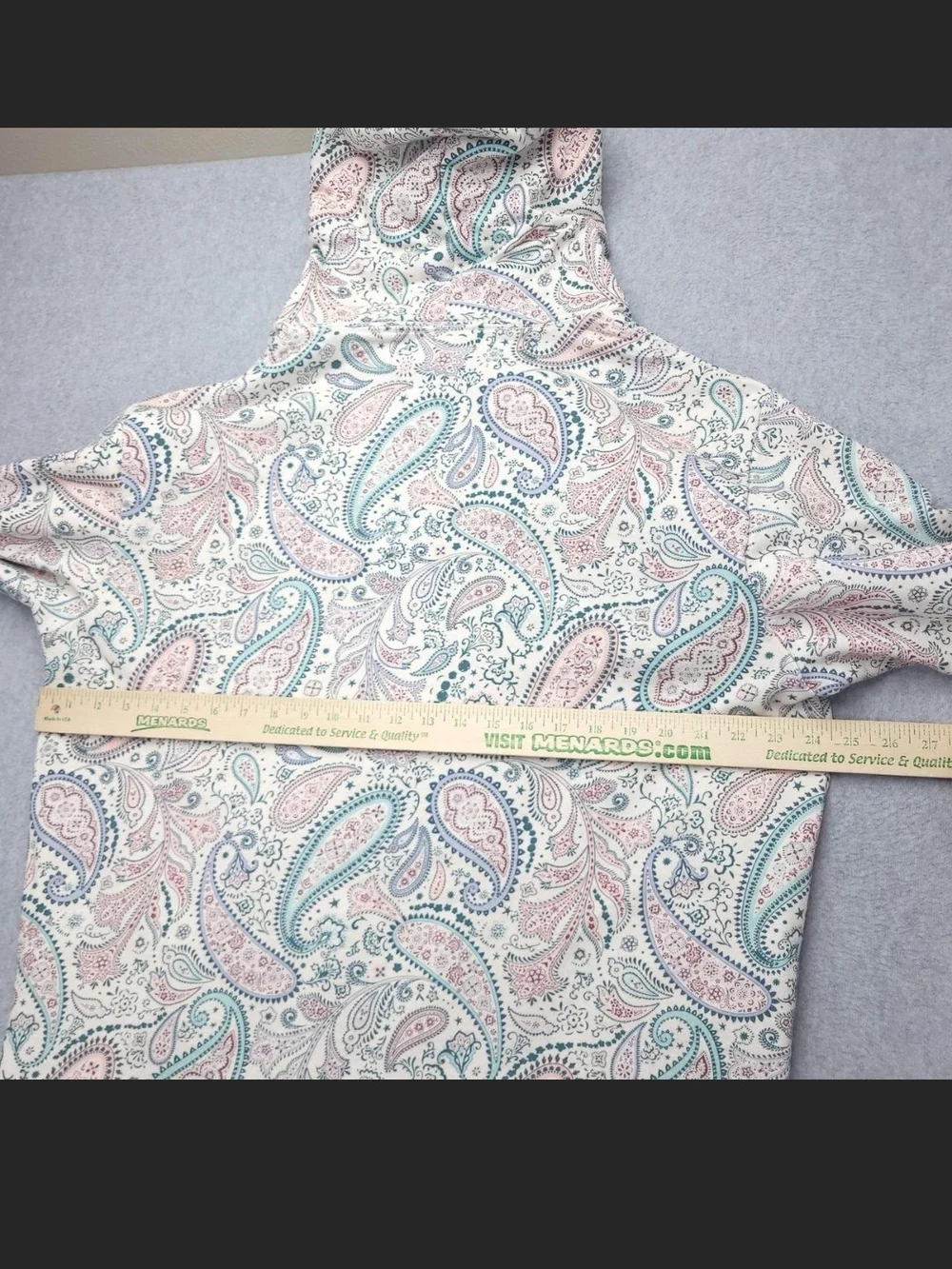 Teddy Fresh White Hoodie with Blue & Pink Paisley